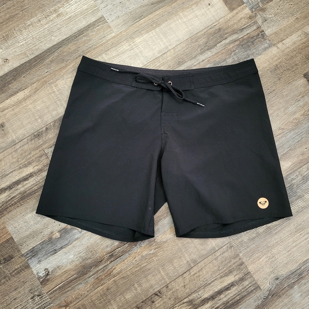 Roxy Black Board Shorts Womens M Surf Swim Beach
